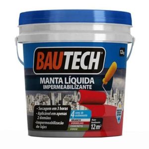 Manta Líquida Impermeabilizante Vermelho 12kg Bautech