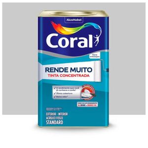 Tinta Rende Muito Fosco Cinza Alpino 16l Coral