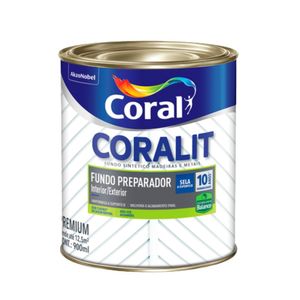 Esmalte Coralit Fundo Preparador Balance Fosco Transparente 900ml Coral