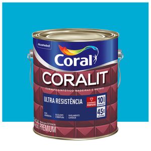 Esmalte Coralit Solvente Alto Brilho Azul Mar 3.6l Coral