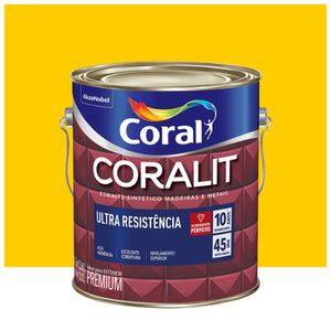 Esmalte Coralit Solvente Alto Brilho Amarelo 3.6l Coral