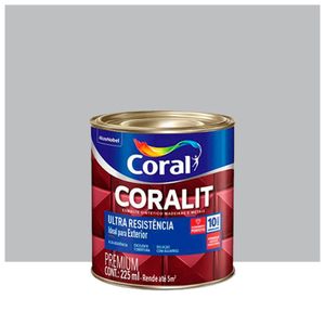 Esmalte Coralit Solvente Alto Brilho Alumínio 225ml Coral