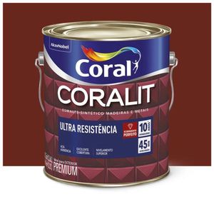 Esmalte Coralit Solvente Acetinado Marrom 3.6l Coral