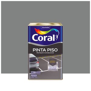 Tinta Pinta Piso Fosco Cinza Médio 18l Coral