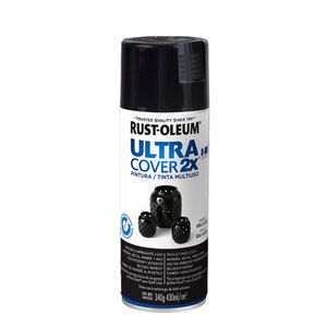 Tinta Spray Ultra Cover 2x Preto Brilhante 340g Viapol