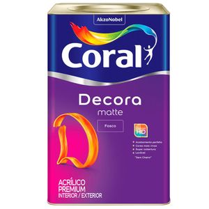 Tinta Decora Fosco Branco Neve 18l Coral
