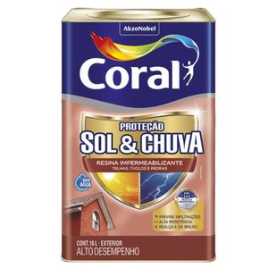 Proteção S&C Resina Impermeabilizante Base Água Oxide Red 18l Coral