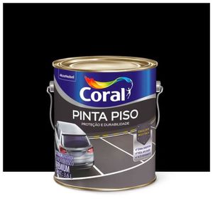 Tinta Pinta Piso Fosco Preto 3.6l Coral