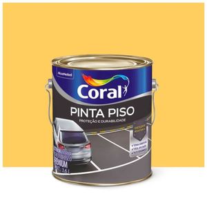 Tinta Pinta Piso Fosco Amarelo Demarcação 3.6l Coral
