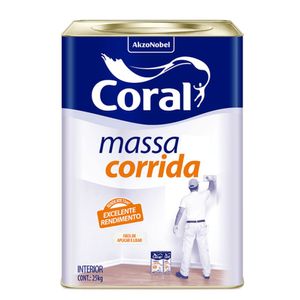 Massa Corrida Branco 25kg Coral