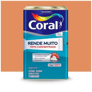 Tinta Rende Muito Fosco Laranja Imperial 16l Coral