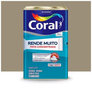 Tinta Rende Muito Fosco Concreto 16l Coral