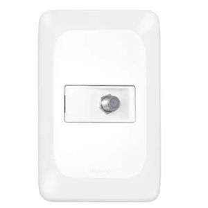Conjunto Pop Tomada Antena De Tv Tipo F 4x2 Legrand