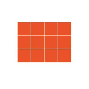 Pastilha 10x10 Laranja Cx1.95m² Strufaldi