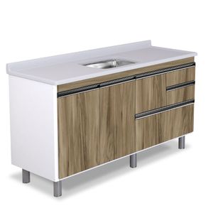 Gabinete Coliseu Madeirado Gavetão 144.2cm Nogal Aj Rorato