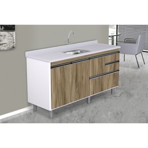 Gabinete Coliseu Madeirado Gavetão 144.2cm Nogal Aj Rorato