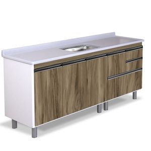 Gabinete Coliseu Madeirado Gavetão 195.1cm Nogal Aj Rorato