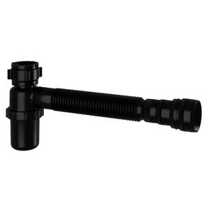 Sifão Sanfonado Universal Copo Preto Fosco Astra