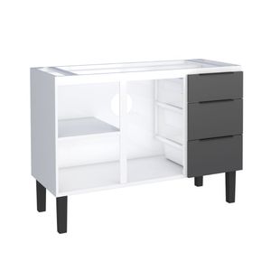 Gabinete Aço Júpiter 1.18m Preto Cozimax