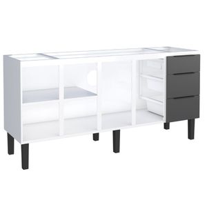 Gabinete Aço Júpiter 1.75m Preto Cozimax