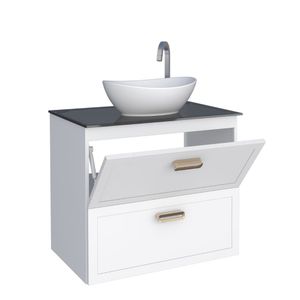 Toucador Aço Odin 67cm Branco Cozimax
