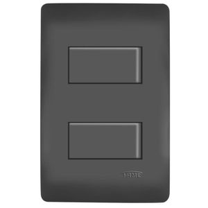 Conjunto 2 Interruptores Habitat Simples 16a/250v  Black Fame