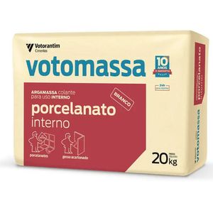 Argamassa 20kg Para Porcelanato Interno Branco Garante Estabilidade Na Obra Votoran