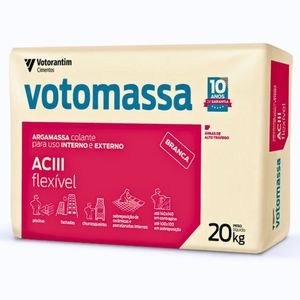 Argamassa 20kg Aciii Flexivel Uso Interno E Externo Branca Garante Durabilidade E Alta Qualidade Votoran