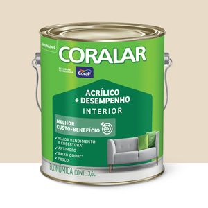 Tinta Coralar Acrílica Mais Desempenho Areia 3.6l Coral