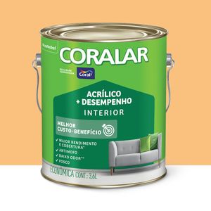 Tinta Coralar Acrílica Mais Desempenho Laranja Citri 3.6l Coral