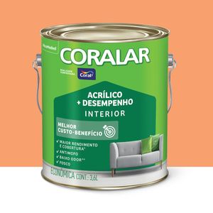 Tinta Coralar Acrílica Mais Desempenho Laranja Maracatu 3.6l Coral