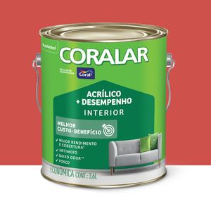 Tinta Coralar Acrílica Mais Desempenho Rubi 3.6l Coral