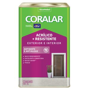 Tinta Coralar Acrílica Mais Resistente Amarelo Frevo 18l Coral