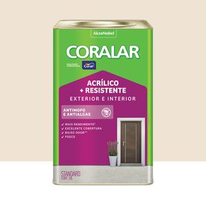 Tinta Coralar Acrílica Mais Resistente Palha 18l Coral