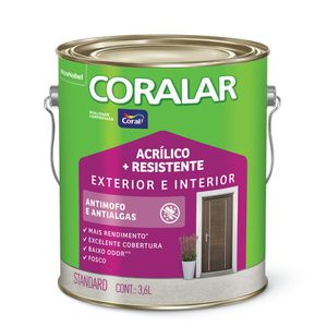 Tinta Coralar Acrílica Mais Resistente Branco Neve 3.6l Coral