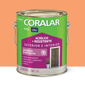 Tinta Coralar Acrílica Mais Resistente Laranja Maracatu 3.6l Coral