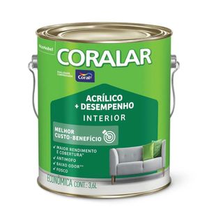 Tinta Coralar Acrílica Mais Desempenho Pedra Preciosa 3.6l Coral
