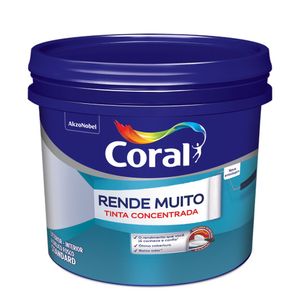 Tinta Rende Muito Interno/Externo Fosco Branco Neve 15l Balde Coral