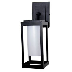 Arandela Quadrada Ibiza Alumínio 261 Preto Microtexturizado E27 1 Lâmpada Ideal
