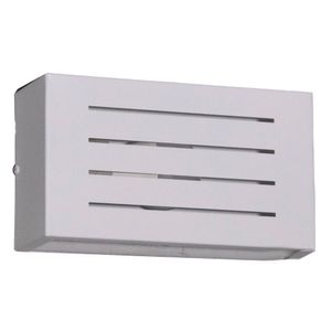 Arandela Alumínio Com Frisos 4231 Branco Microtexturizado E27 1 Lâmpada Ideal
