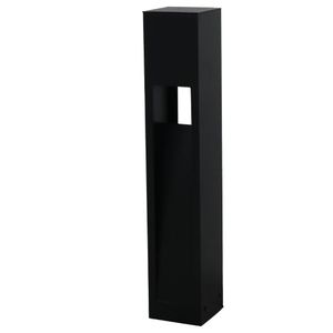 Balizador Flash Alumínio 40 Cm Pa-402 Preto Microtexturizado Gu10 1 Lâmpada Ideal