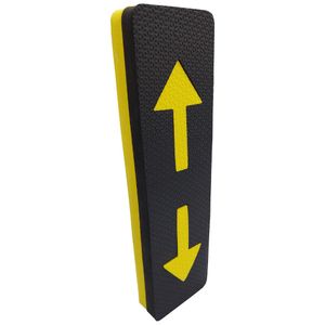 Protetor De Parachoque 30x8cm Preto/Amarelo 2 Peças Fixtil