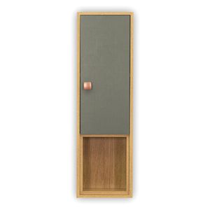 Armario Lateral Gianni 22cm Freijo/Cinza Fosco Corso