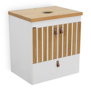 Conj Alba (Touc+Tampo) 58cm Freijo/Branco Fosco Corso