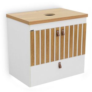 Conj Alba (Touc+Tampo) 68cm Freijo/Branco Fosco Corso