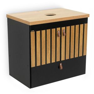 Conj Alba (Touc+Tampo) 68cm Freijo/Preto Fosco Corso