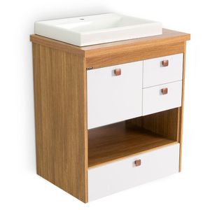Conj Gianni (Touc+Cuba) 61cm Freijo/Branco Fosco Corso