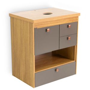 Toucador Gianni 61cm Freijo/Cinza Fosco Corso