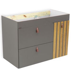 Toucador Pina 78cm Freijo/Cinza Fosco Corso