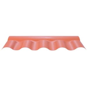 Cumeeira Central Art Plana Colonial Pvc Terracota Afort